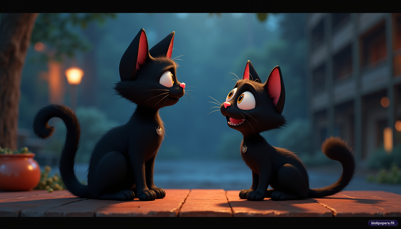 Luck Animation Movie Sam And Simon The Black Cat Wallpapers - WallpaperLLM